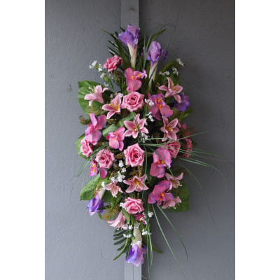 Raquette classique roses-lis-iris