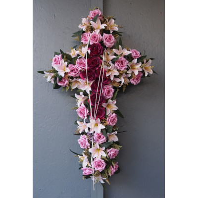 Croix roses-lis