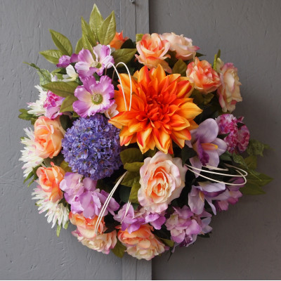 Coussin fleurs variées