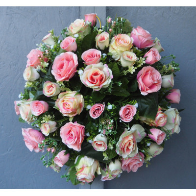 Coussin roses boutons