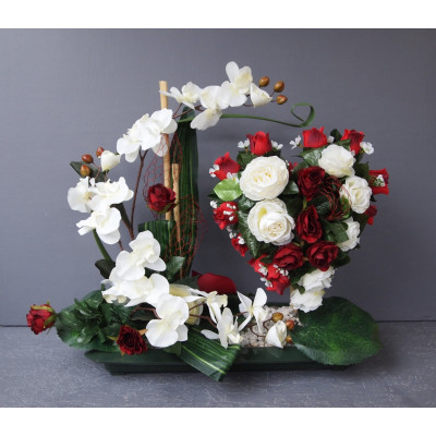 Compo orchid et cœur