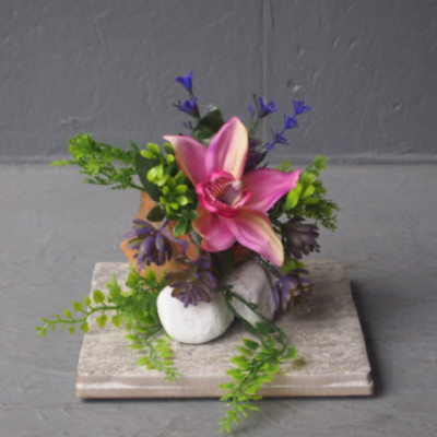 Céramique et orchidée