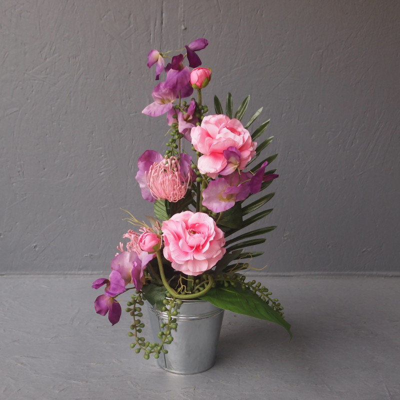 Compo seau zinc haute