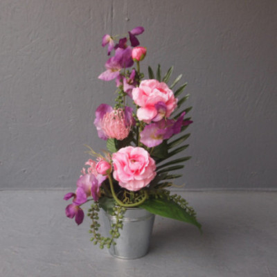 Compo seau zinc haute