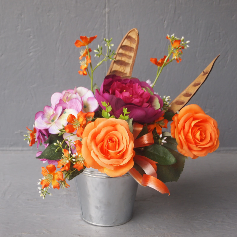 Compo seau zinc ronde