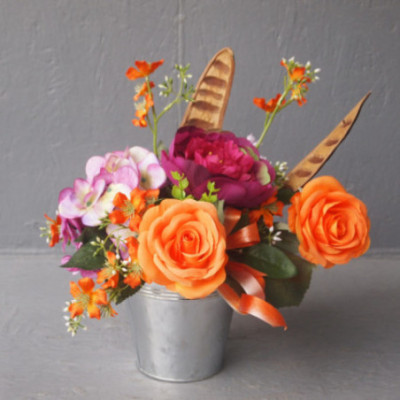 Compo seau zinc ronde