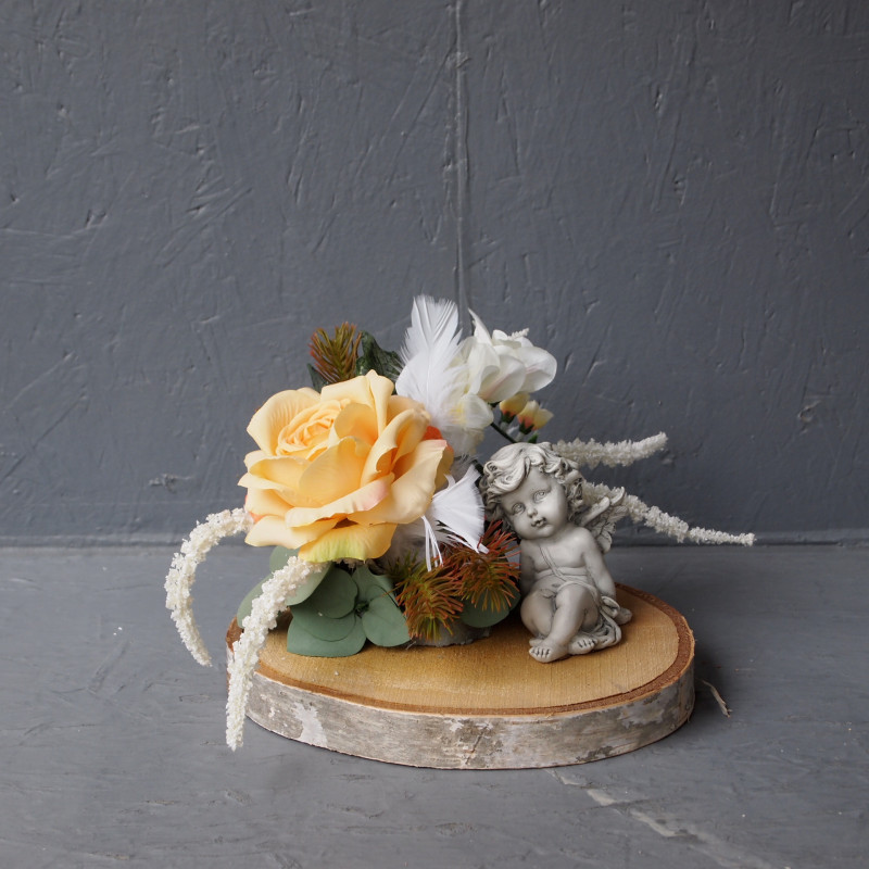 Compo ange rondin bois