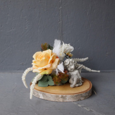 Compo ange rondin bois