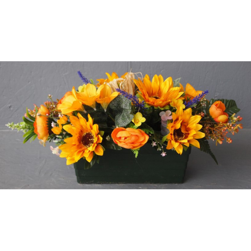 Jardinière allongée champêtre