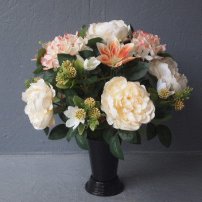 Cône rond pivoine-lis