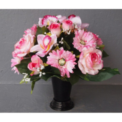 Cône rond gerbera-orchid