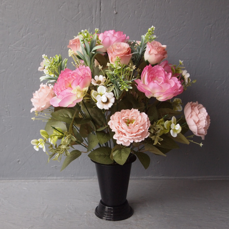 Cône vintage pivoines