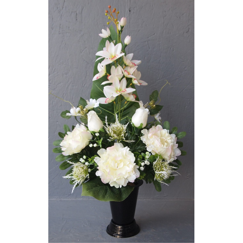 Cône face orchid-pivoines