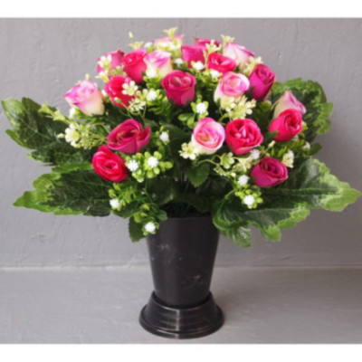 Cône rond roses boutons