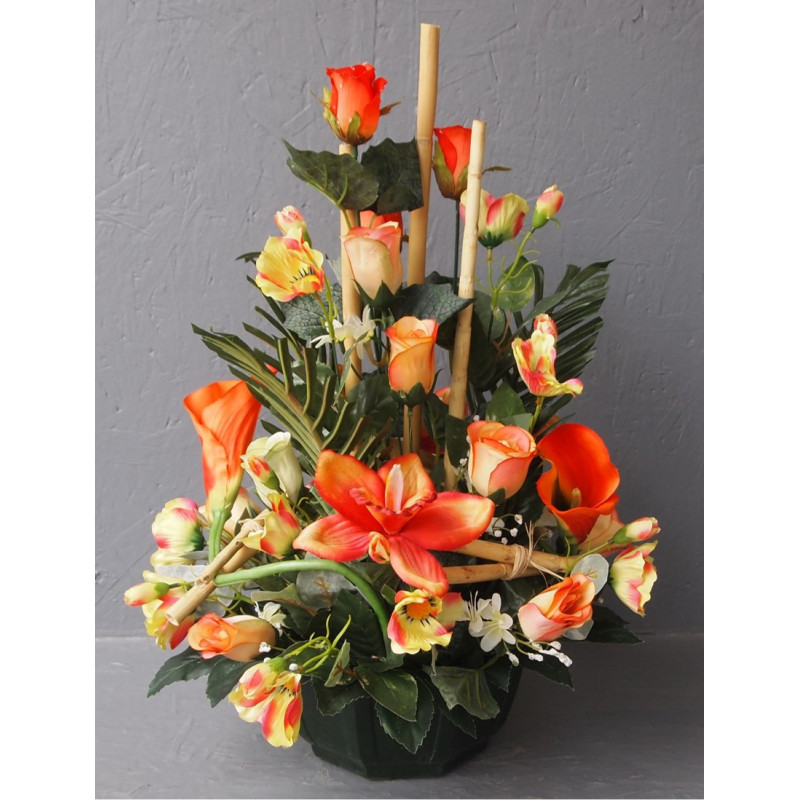 Compo ronde travaillée bambou