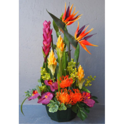 Compo fleurs exotiques