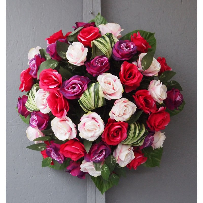 Coussin roses ouvertes