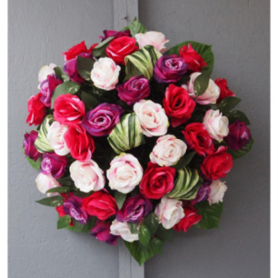 Coussin roses ouvertes