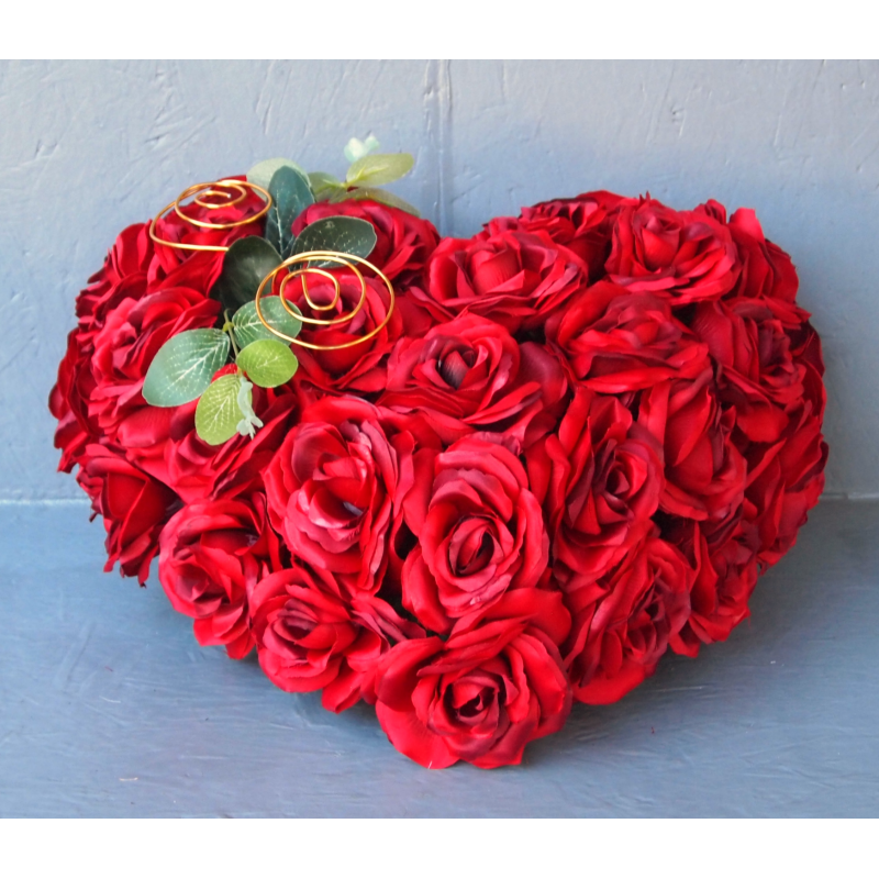 Cœur incliné/bois roses ouvertes