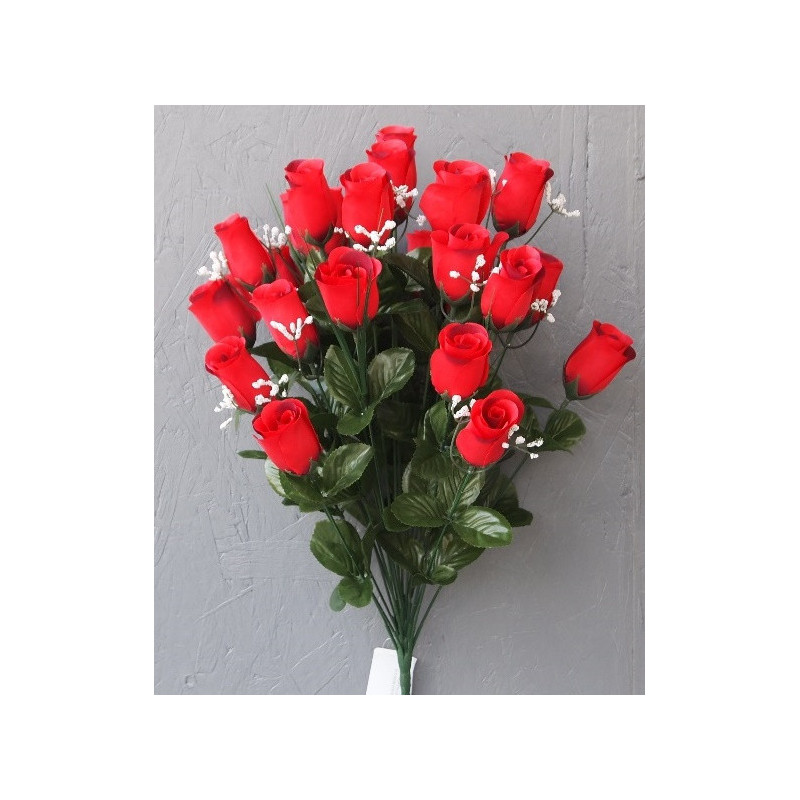 Bouquet de 24 roses boutons