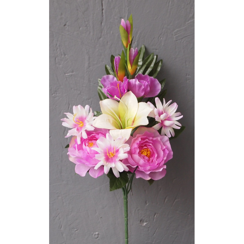 Petit bouquet face glaieul,lys et pivoines