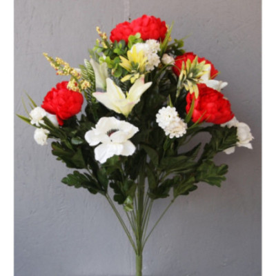 Grois bouquet pivoines lys anémones