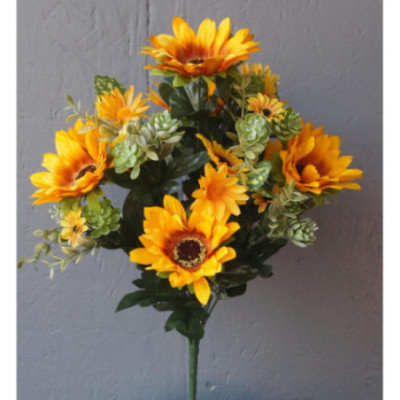 Bouquet de 16 tiges tournesols et fleurettes