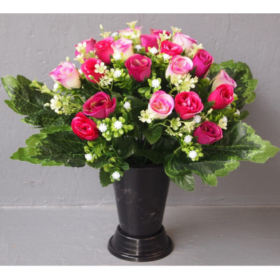 Cône rond roses boutons