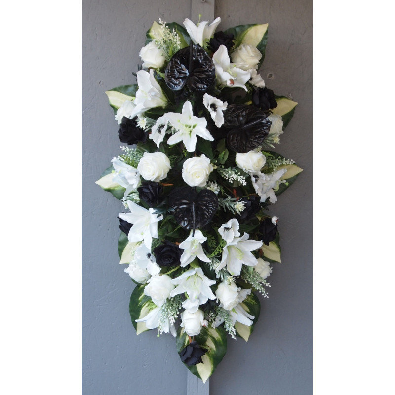 Dessus de cerceuil noir et blanc Dessus de cerceuil noir et blanc