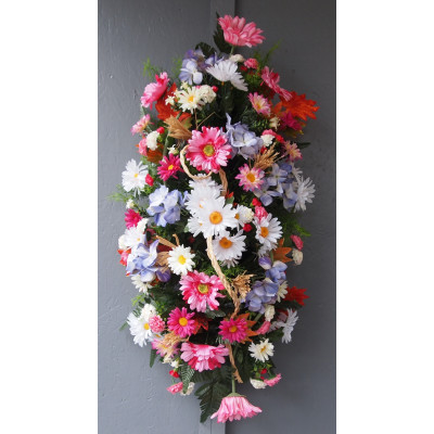 Dessus de cerceuil champêtre marguerites-gerneras